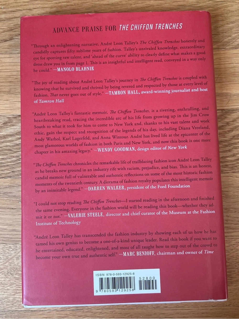 NEW The Chiffon Trenches: A Memoir by André Leon Talley, Hardcover, Best Seller